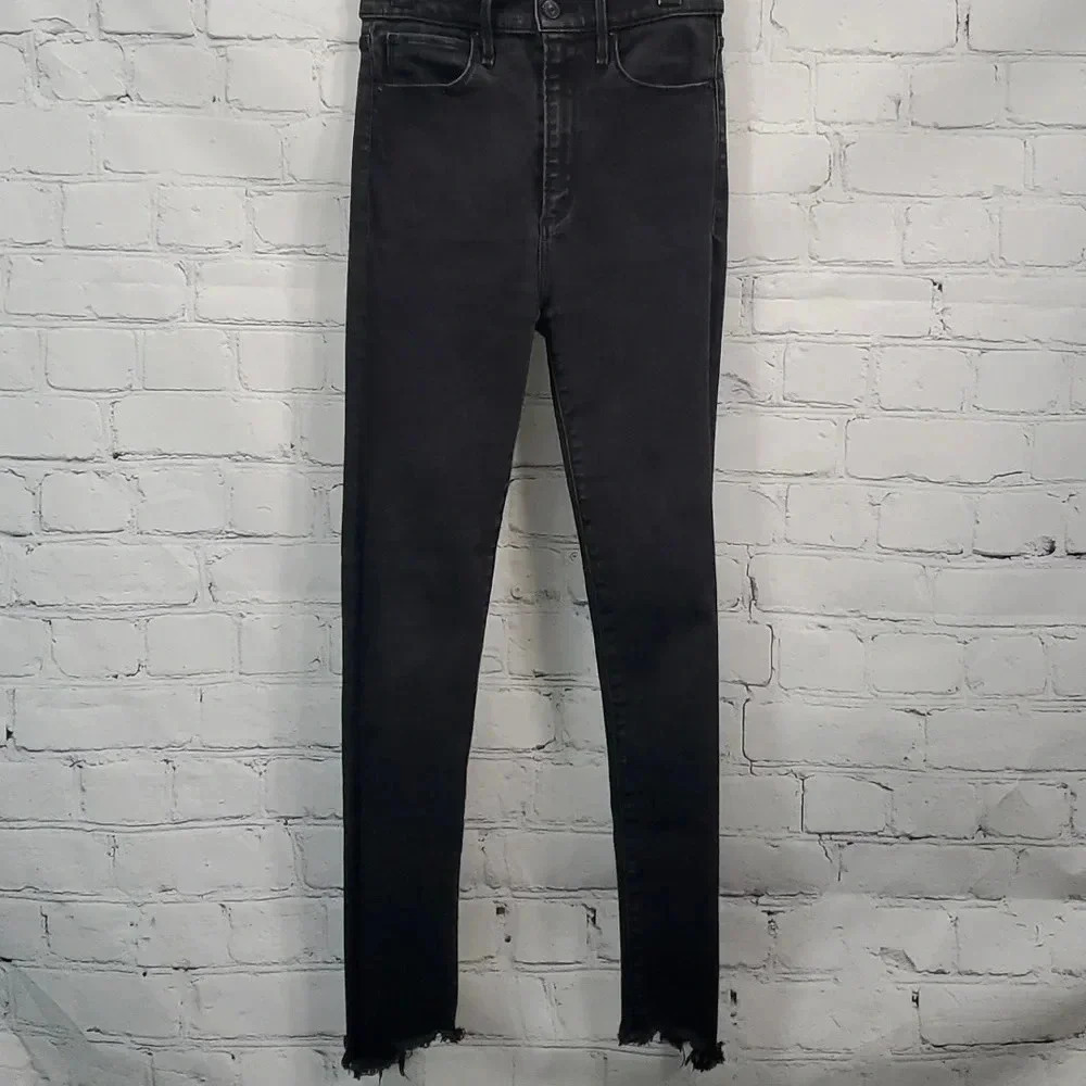 Abercrombie & Fitch Ultra High Rise Ankle Super Skinny Jeans Size 0 Black